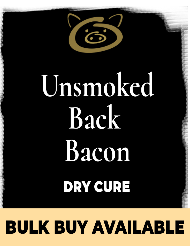 Traditional Dry Cure Back Bacon 1kg Curious Pig